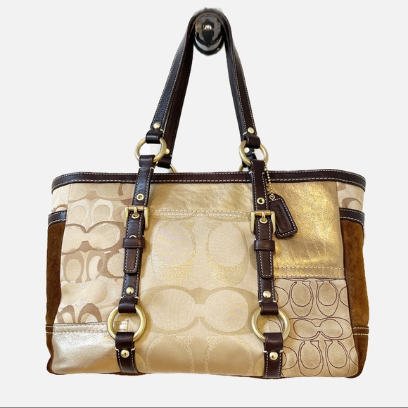 Authentic Coach Y2K Patchwork Tote with Wristlet LIKE NEW - Picture 1 of 16